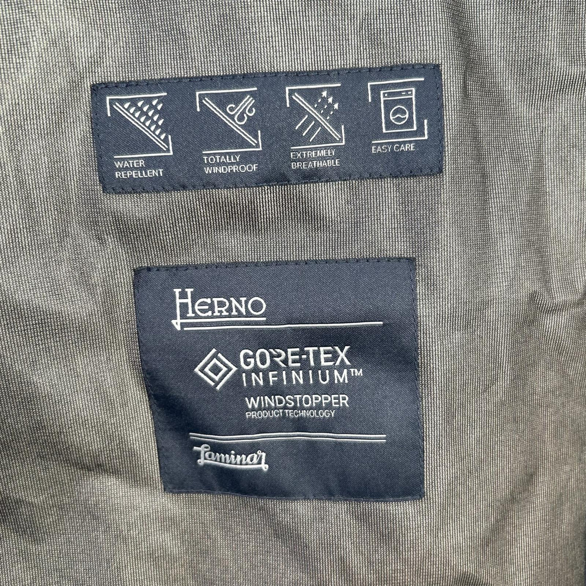 HERNO Laminar GORE-TEX WINDSTOPPER Down Coat Black Size 50