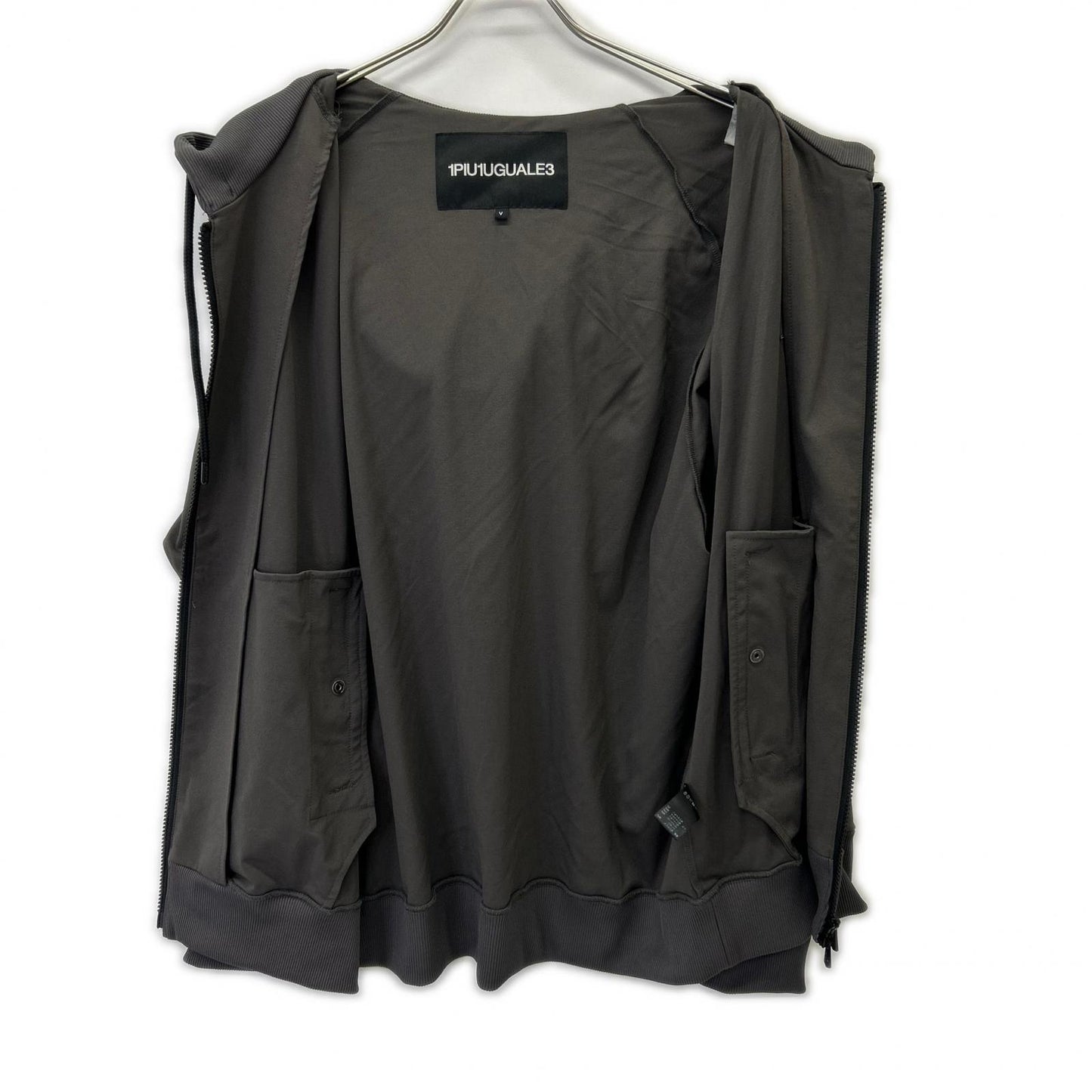 1piu1uguale3 113 Logo Raglan Full-Zip Jacket Grey Size V