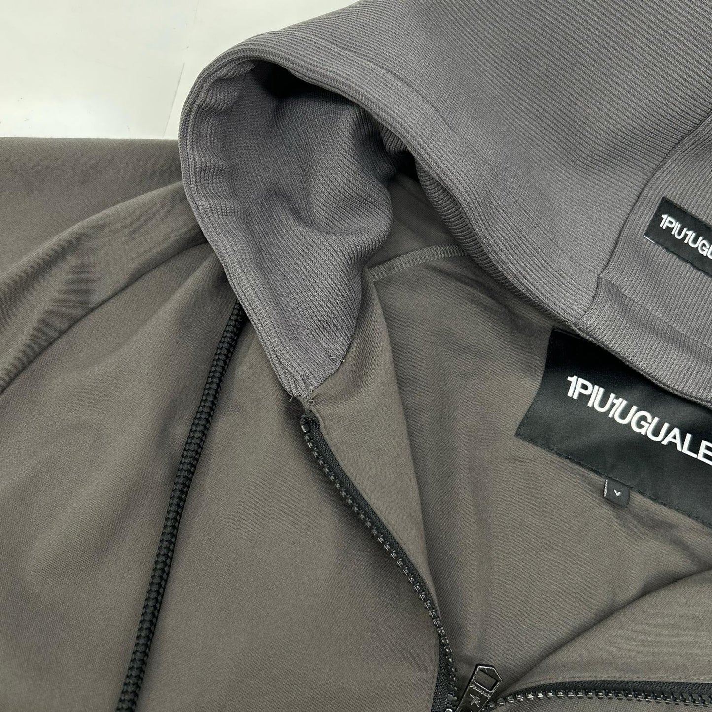 1piu1uguale3 113 Logo Raglan Full-Zip Jacket Grey Size V