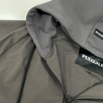 1piu1uguale3 113 Logo Raglan Full-Zip Jacket Grey Size V