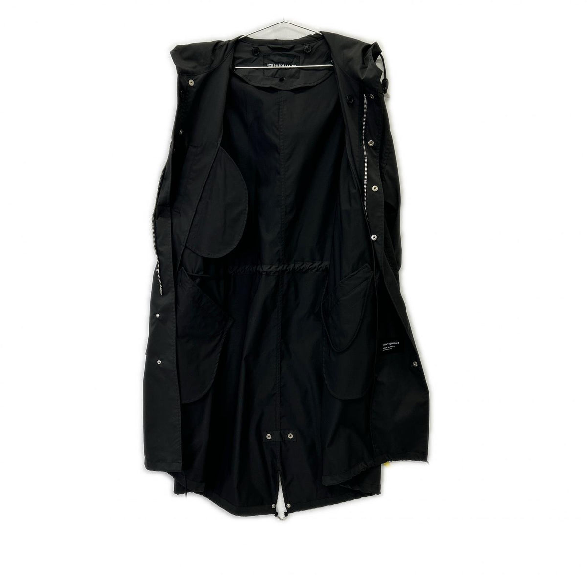 BLACK MILITARY Nylon Military Coat Black Size V