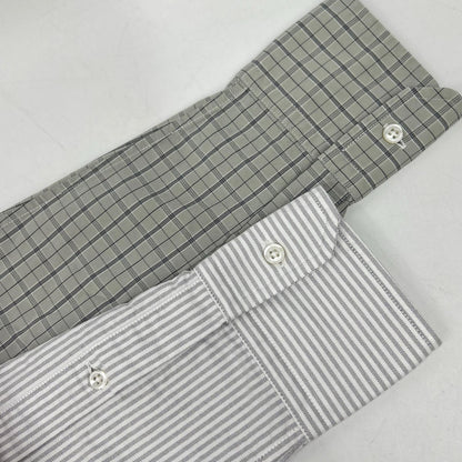 THOM BROWNE Patchwork Button-Down Long Sleeve Shirt Size 1