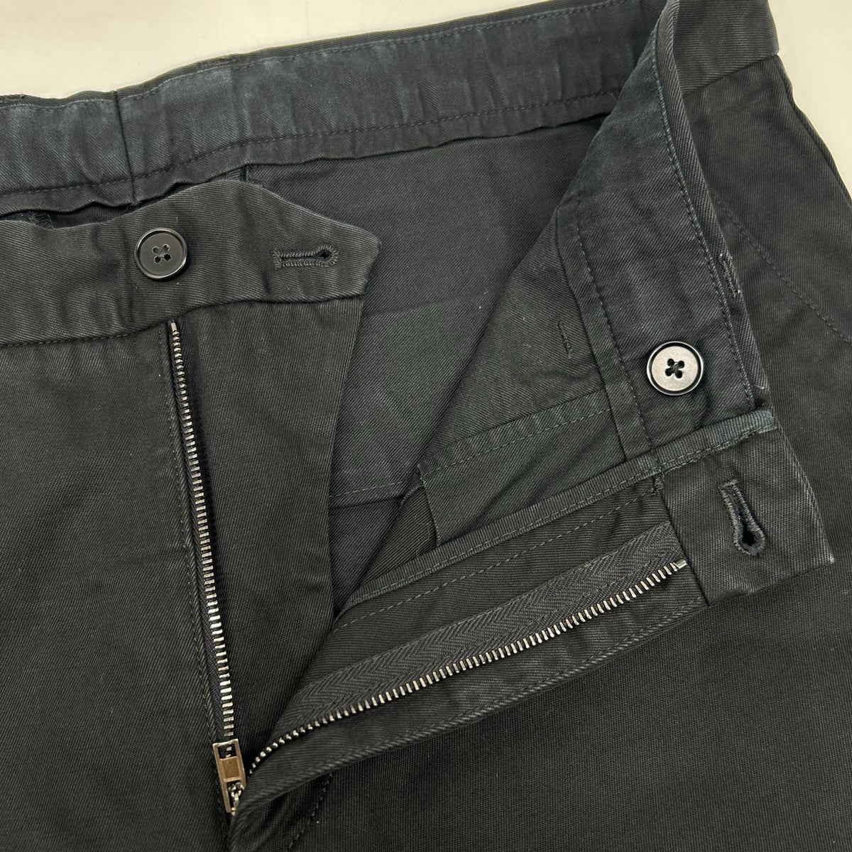 Maison Margiela 17AW Black 4-Stitch Twill Pants Size 48