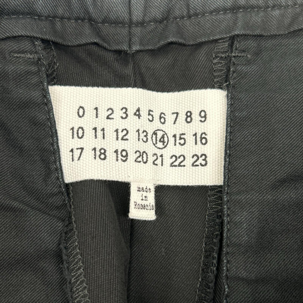 Maison Margiela 17AW Black 4-Stitch Twill Pants Size 48