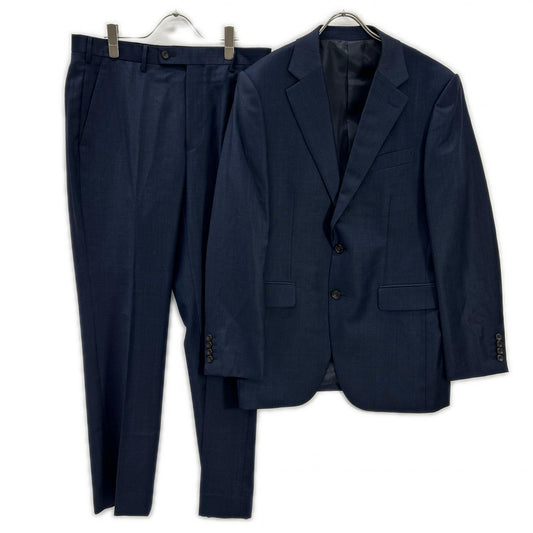 TAKEOKIKUCHI Navy Wool Shiny Sharkskin Pinhead Suit Size 3