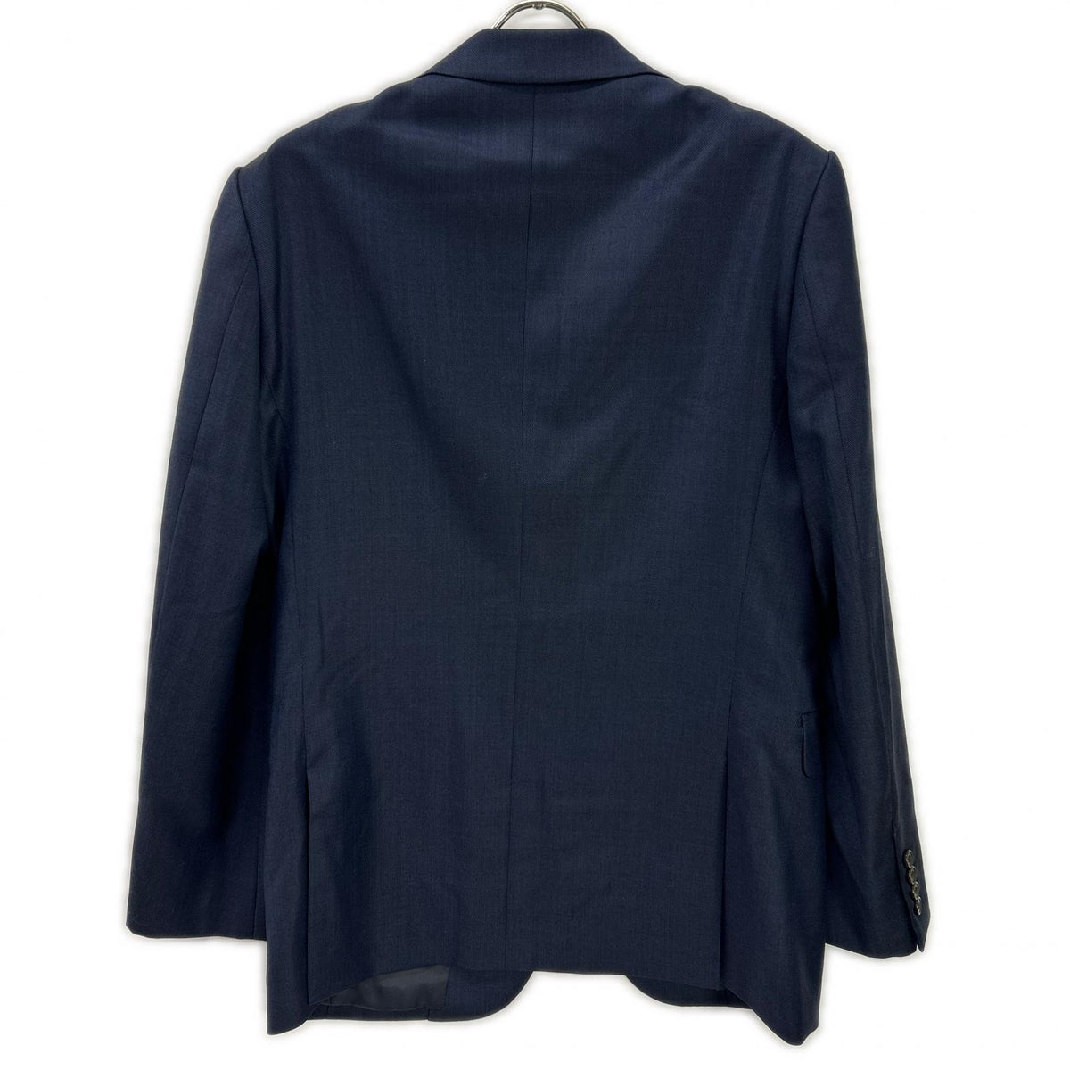 TAKEOKIKUCHI Navy Wool Shiny Sharkskin Pinhead Suit Size 3