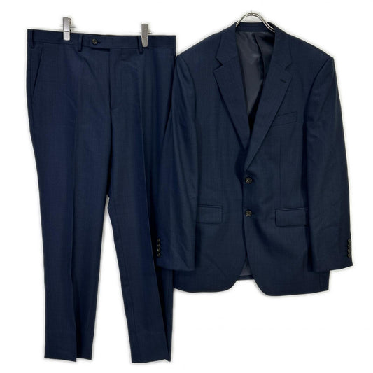 TAKEOKIKUCHI Navy Wool Shiny Sharkskin Pinhead Suit Size 5