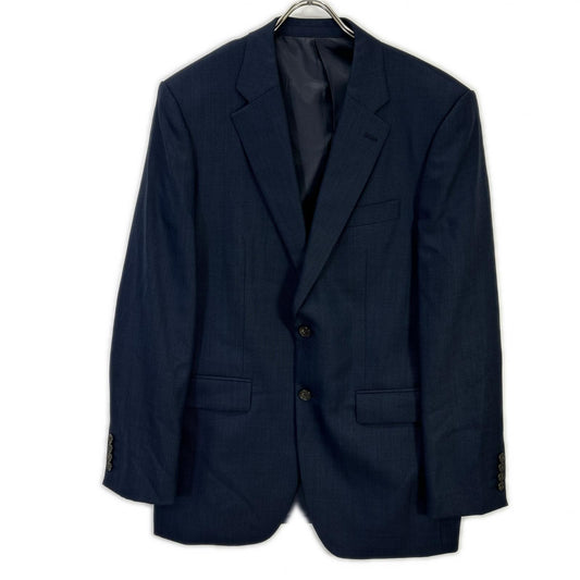 TAKEOKIKUCHI Navy Wool Shiny Sharkskin Pinhead Suit Size 5