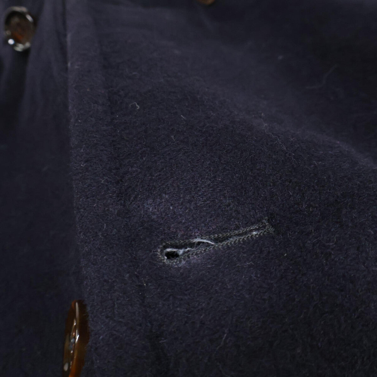 MOORER Bond Fur-Trim Wool Cashmere Down Coat Navy Size 50