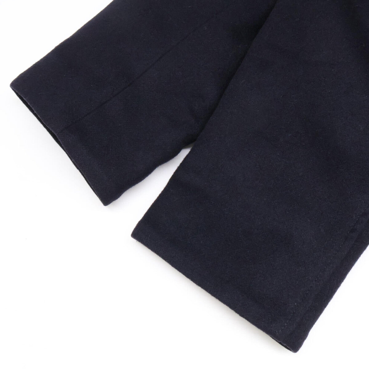 MOORER Bond Fur-Trim Wool Cashmere Down Coat Navy Size 50