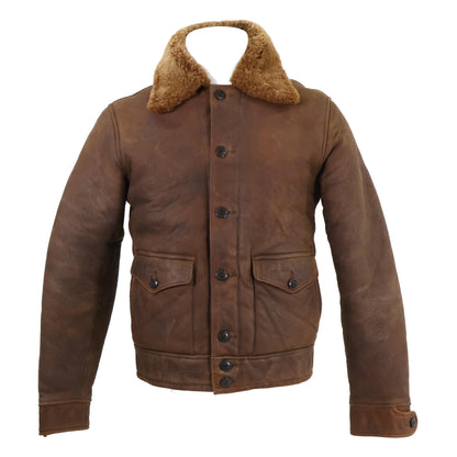 RRL 23AW Shearling Sheepskin Mouton Jacket Brown Size XS