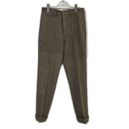 RRL Beige Italian Made 100% Wool Slim Tweed Pants Size 28