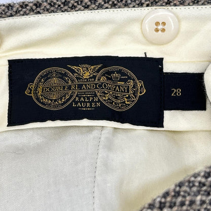 RRL Beige Italian Made 100% Wool Slim Tweed Pants Size 28