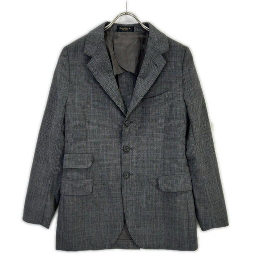 RRL Gray Italian Wool Glen Check 3B Vent Blazer Size 36S