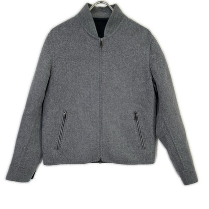 RING JACKET Wool Cashmere Double Face Zip Jacket Gray Size 2