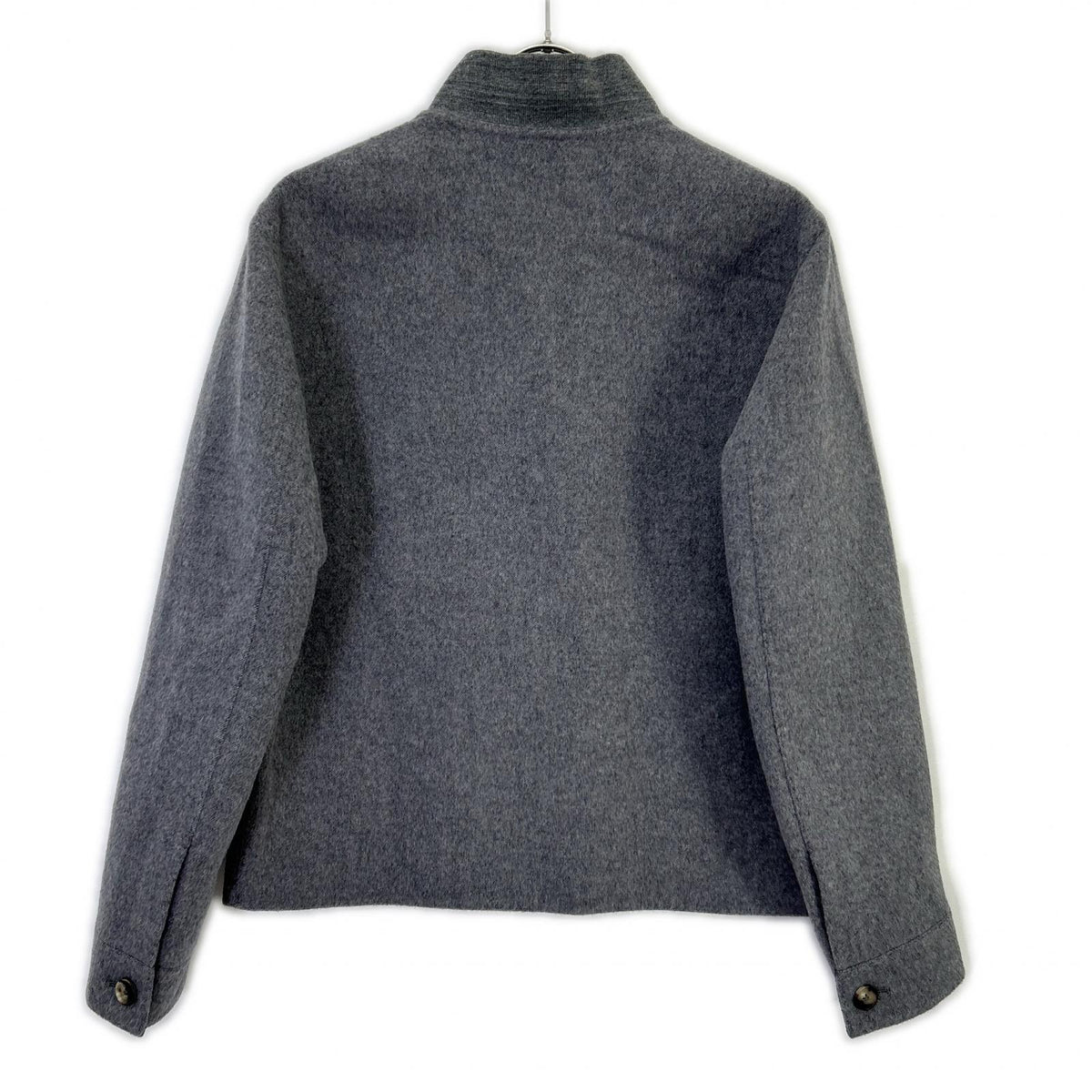 RING JACKET Wool Cashmere Double Face Zip Jacket Gray Size 2