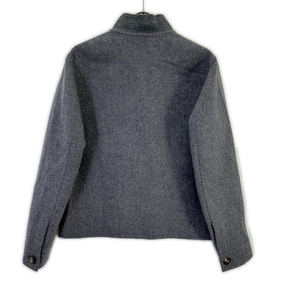 RING JACKET Wool Cashmere Double Face Zip Jacket Gray Size 2