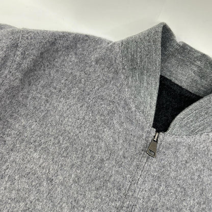 RING JACKET Wool Cashmere Double Face Zip Jacket Gray Size 2