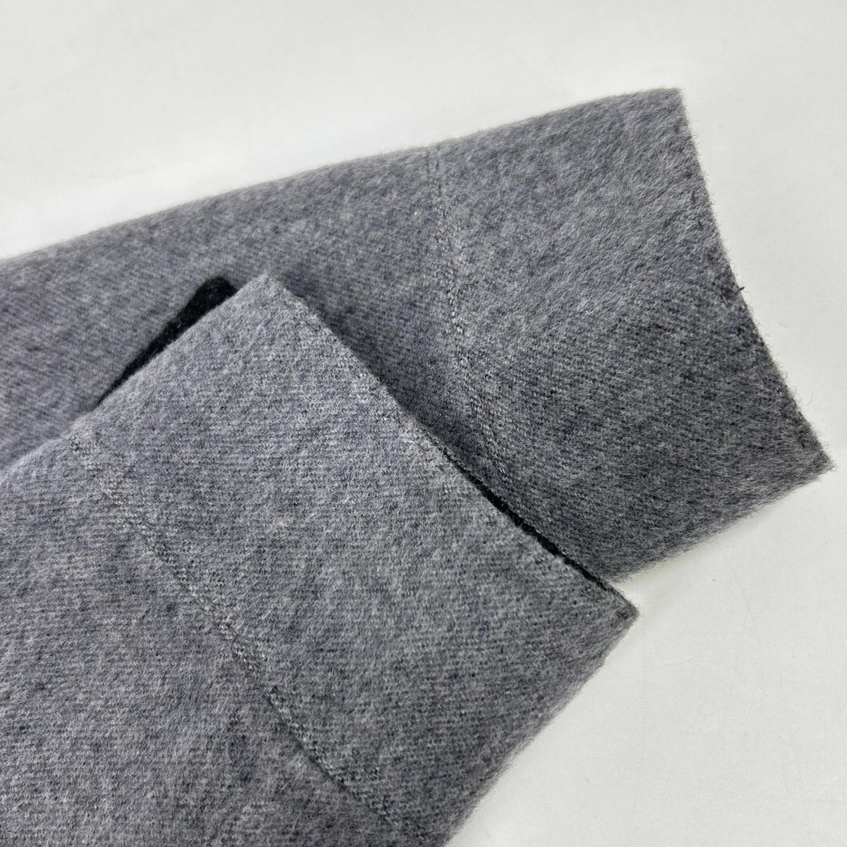 RING JACKET Wool Cashmere Double Face Zip Jacket Gray Size 2