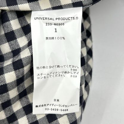UNIVERSAL PRODUCTS Thomas Mason Block Check Long Sleeve Shirt Size 1