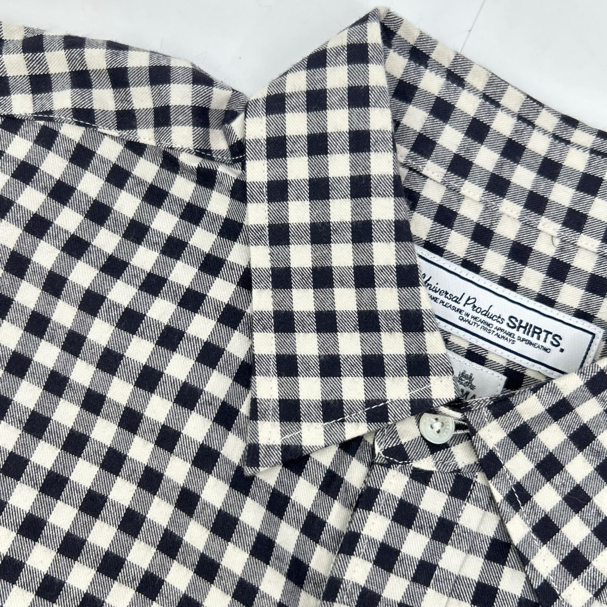 UNIVERSAL PRODUCTS Thomas Mason Block Check Long Sleeve Shirt Size 1