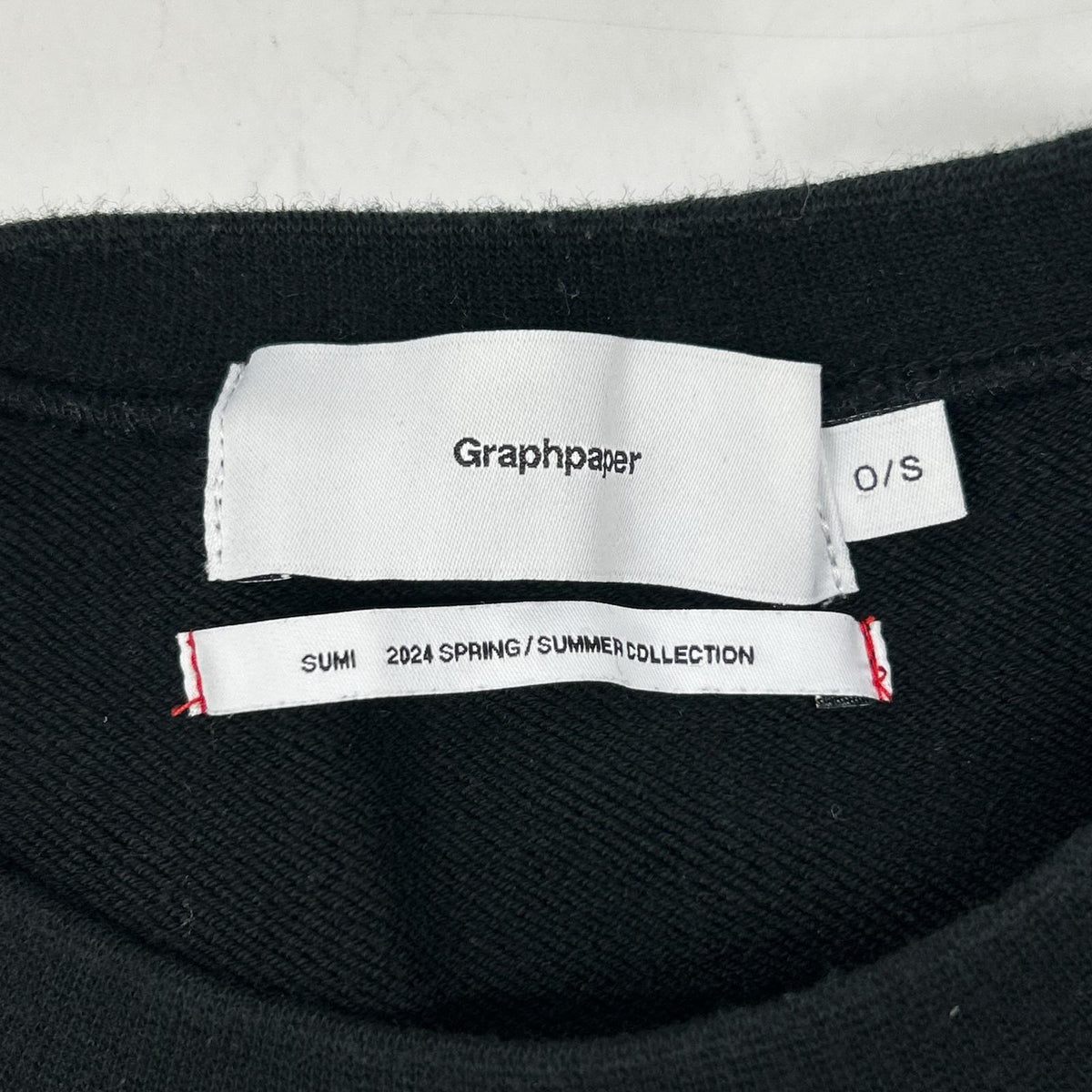 Graphpaper Black Ultra Compact Terry Neck Sweatshirt Size S
