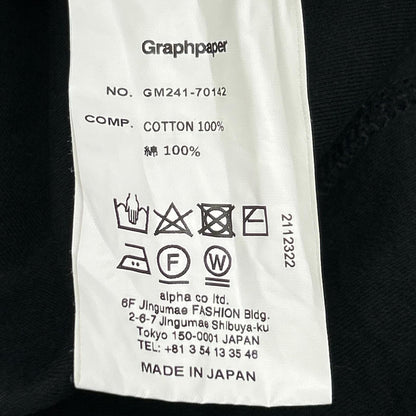 Graphpaper Black Ultra Compact Terry Neck Sweatshirt Size S