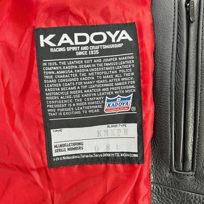 KADOYA K's Leather Double Rider Jacket Black Size M