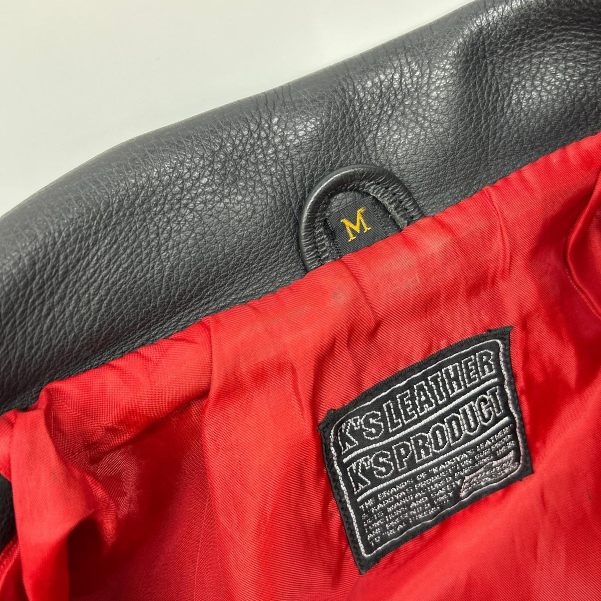 KADOYA K's Leather Double Rider Jacket Black Size M