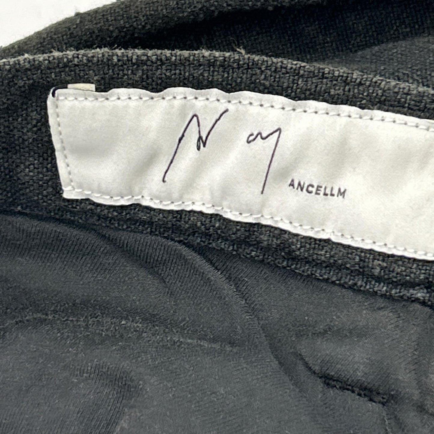 ANCELLM 26SS Black C/R Duck Double Knee Pants Size 3