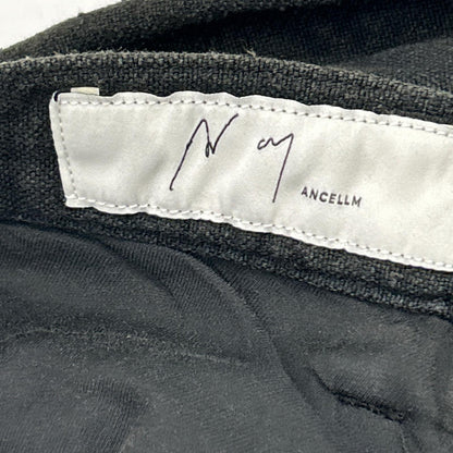 ANCELLM 26SS Black C/R Duck Double Knee Pants Size 3