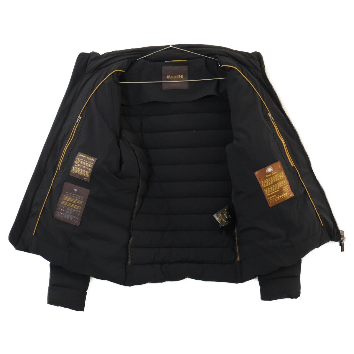 MOORER ACQUA RAY-KN Nylon Stand Collar Jacket Black Size 48