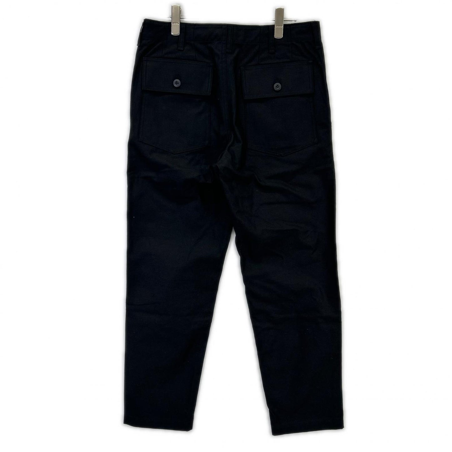 Jeanik Black Cotton Zip Fly Double Baker Pants Size 33