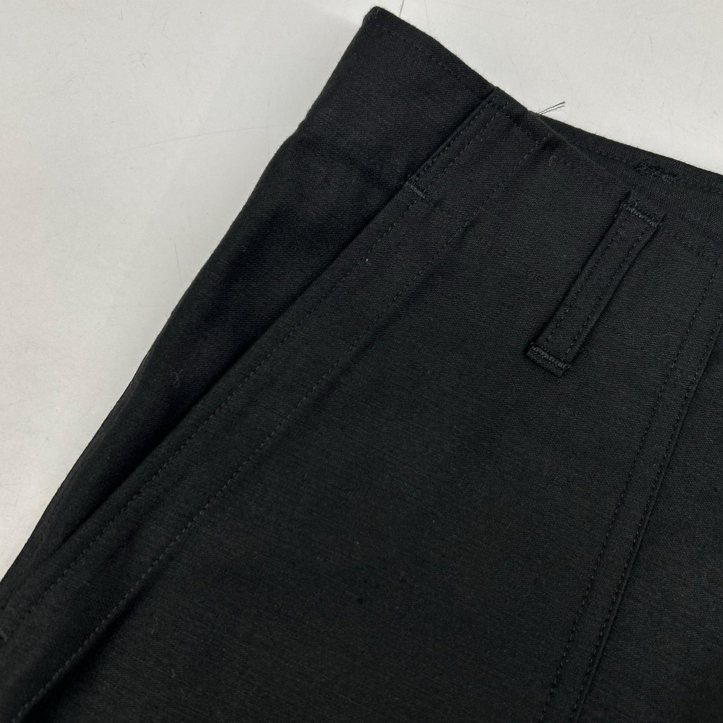 Jeanik Black Cotton Zip Fly Double Baker Pants Size 33