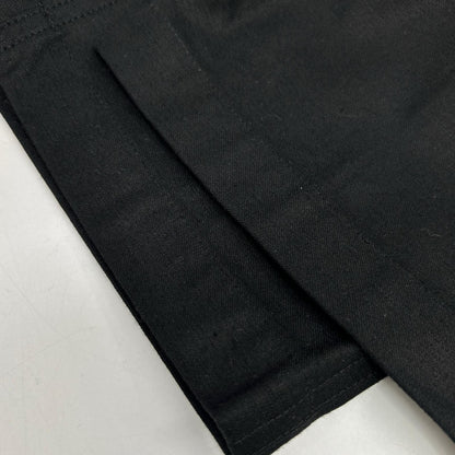 Jeanik Black Cotton Zip Fly Double Baker Pants Size 33