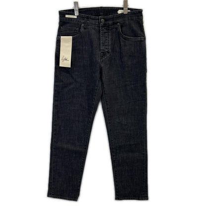 YCHAI ROBUSTO Washed Black Cotton Tapered Jeans Size 31