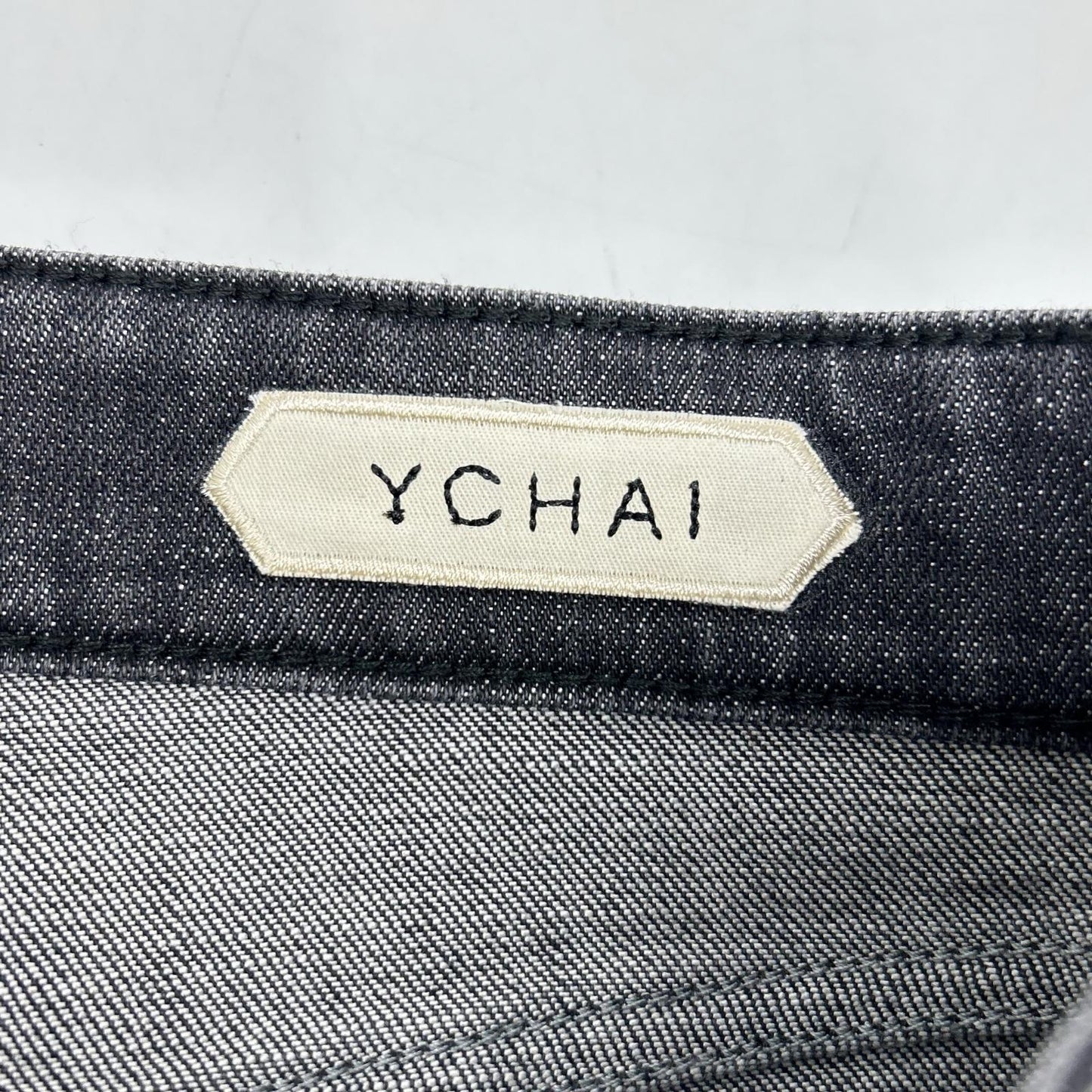 YCHAI ROBUSTO Washed Black Cotton Tapered Jeans Size 31