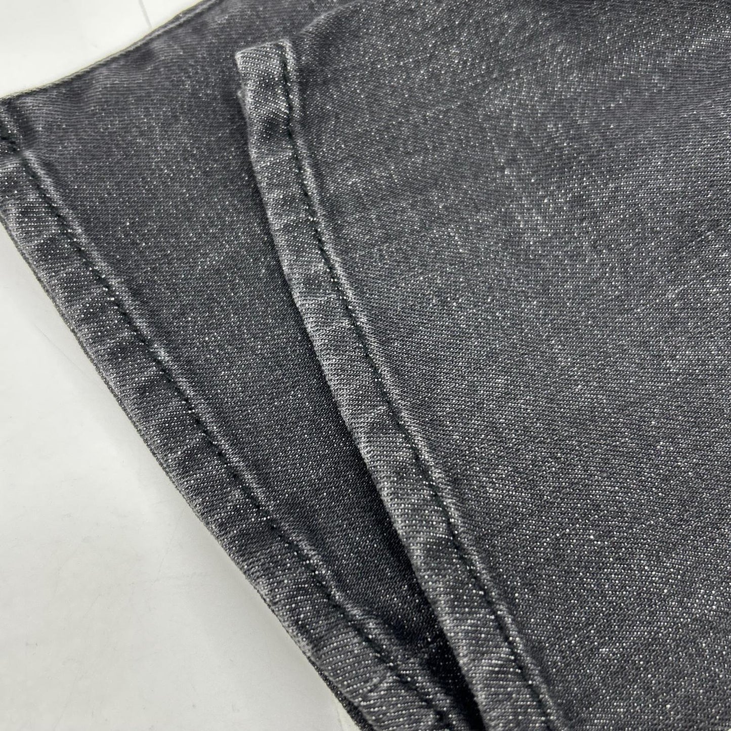 YCHAI ROBUSTO Washed Black Cotton Tapered Jeans Size 31
