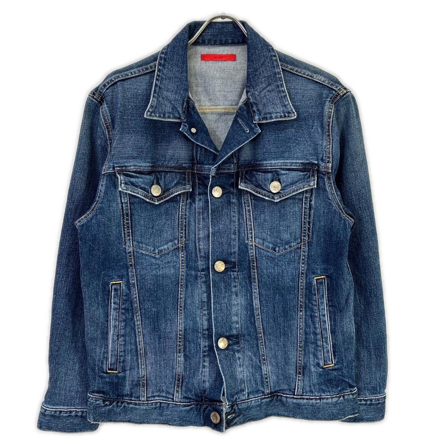 RED CARD BEAMS BMG001 Blue Metal Button Denim Jacket Size 2