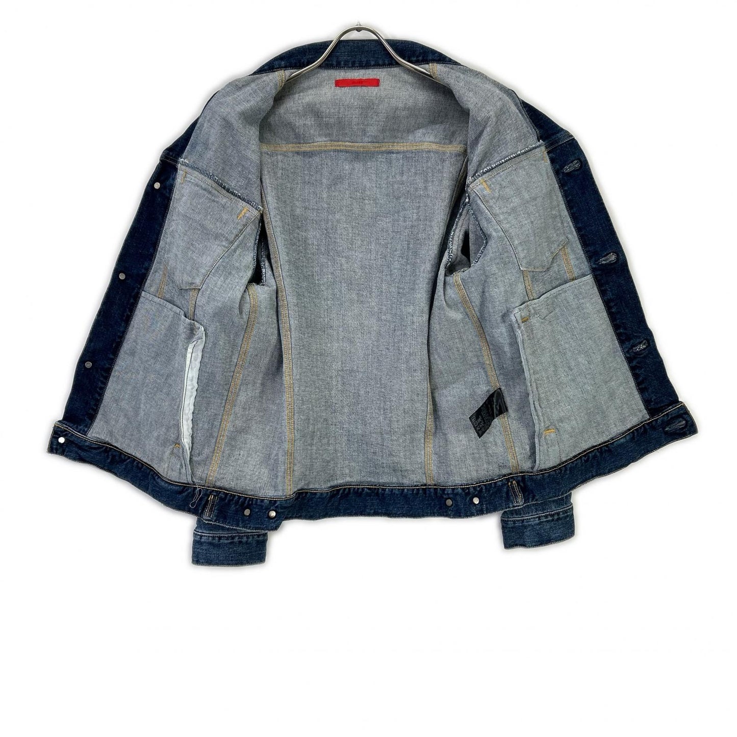 RED CARD BEAMS BMG001 Blue Metal Button Denim Jacket Size 2