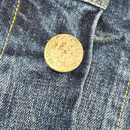 RED CARD BEAMS BMG001 Blue Metal Button Denim Jacket Size 2