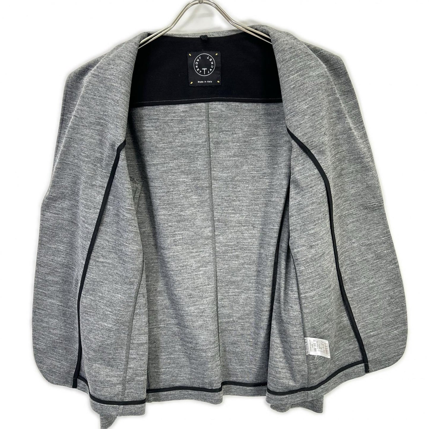 T-JACKET 51BA419J Gray Cotton Blend 2B Blazer Size M