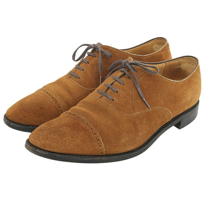 RENDO Suede Brogue Straight Tip Shoes Camel Sneakers