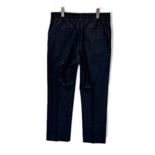 LOUIS VUITTON Leather Patch Wool Pants Black Size 42
