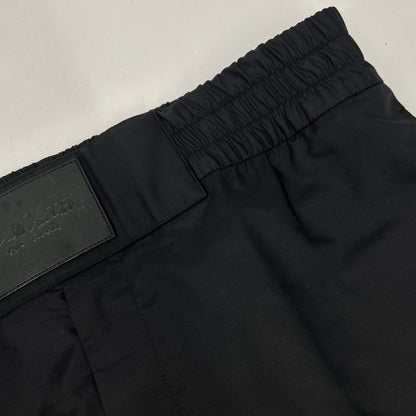 LOUIS VUITTON Leather Patch Wool Pants Black Size 42