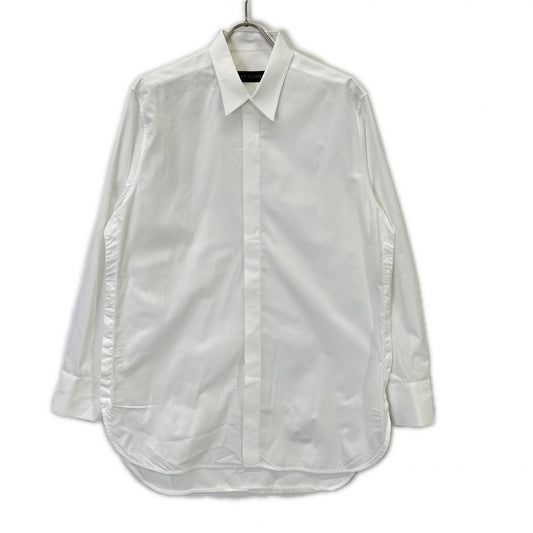 LOUIS VUITTON 17AW Cotton Long Sleeve Shirt White Size M