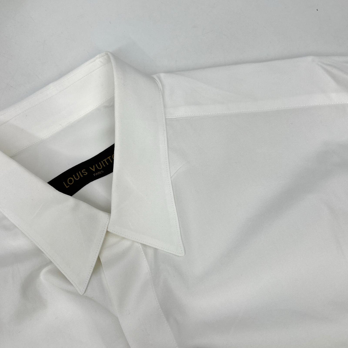 LOUIS VUITTON 17AW Cotton Long Sleeve Shirt White Size M