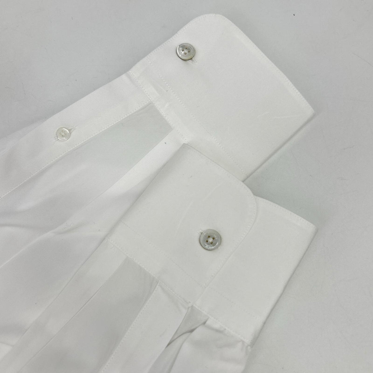 LOUIS VUITTON 17AW Cotton Long Sleeve Shirt White Size M