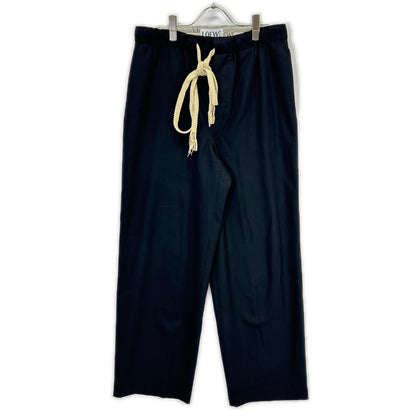 LOEWE Wool Drawstring Pants Black Size M