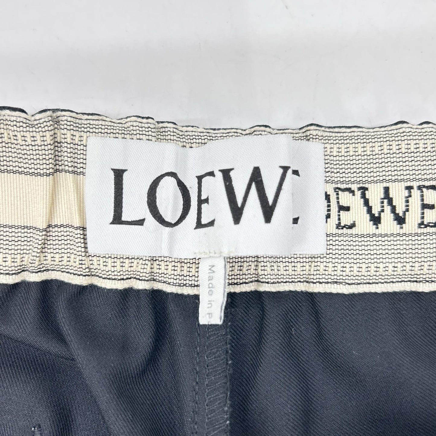 LOEWE Wool Drawstring Pants Black Size M